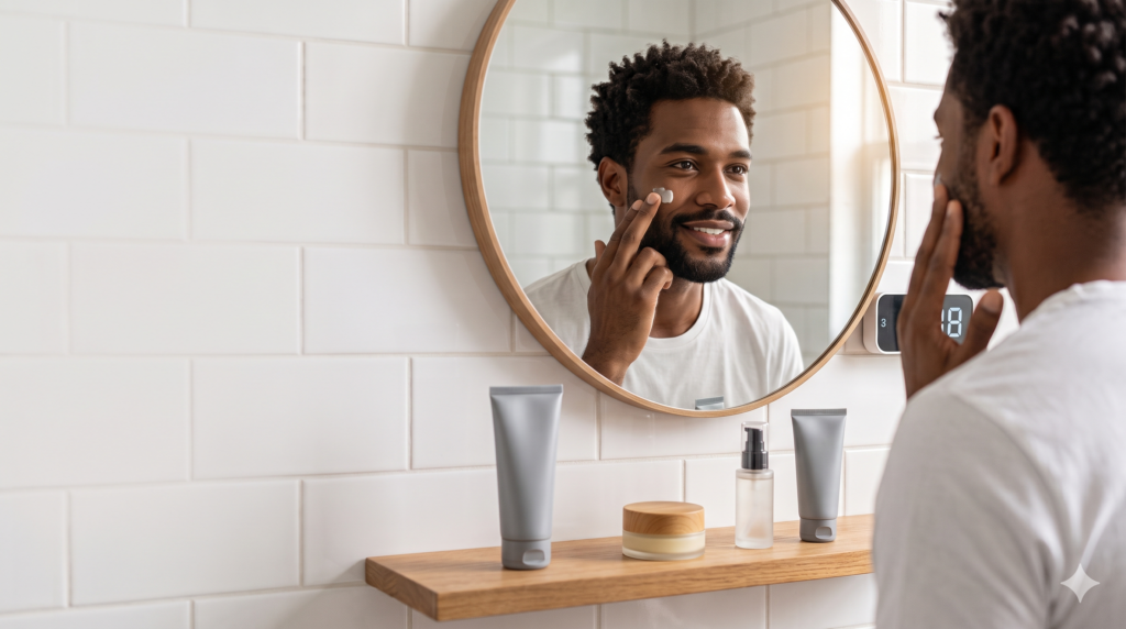 Como montar uma rotina de skincare masculino em 3 minutos